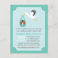 Stork Delivers African American Baby Boy Shower
