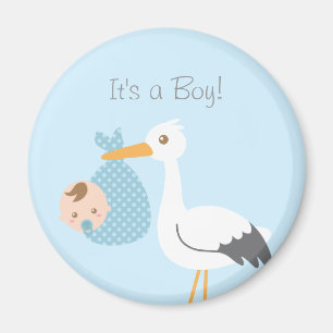 Stork Delivers Baby Boy Its a Boy Magnet