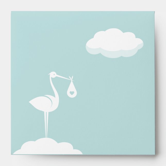 Stork Delivery Baby Boy envelope (Front)
