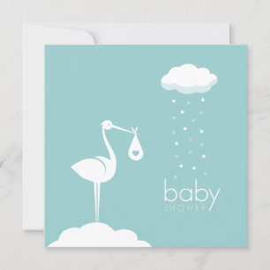 Stork Delivery Boy Baby Shower invitation