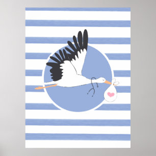 Stork Delivery Medical Office Cute Poster OBGYN