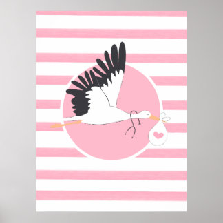 Stork Delivery Medical Office Cute Poster OBGYN