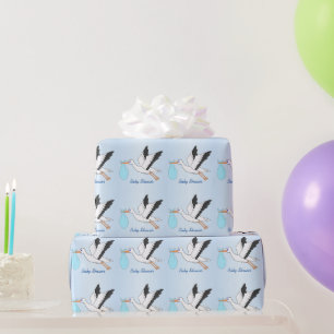 Stork Design Baby Shower Wrapping Paper