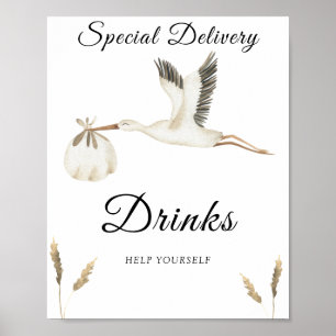 STORK - DRINKS, HELP YOURSELF  POSTER