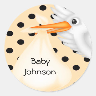 Stork envelope Seals and Stickers