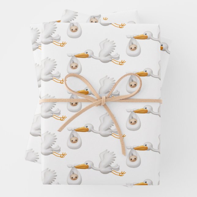 Stork Gift Wrap for Precious Arrivals! (In situ)