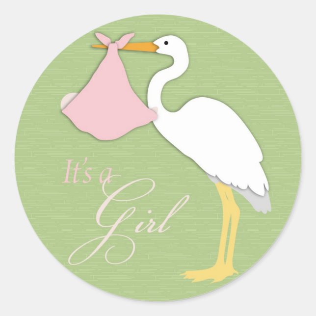 Stork Girl Sticker (Front)
