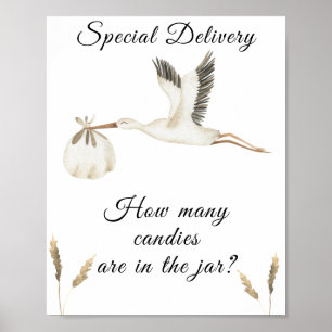 stork - guess how many candies are in the jar poster