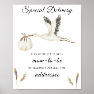 Stork - Help the Busy Mum-to-Be Addressee Poster