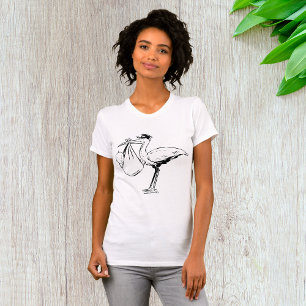 Stork Holding A Baby Womens T-Shirt