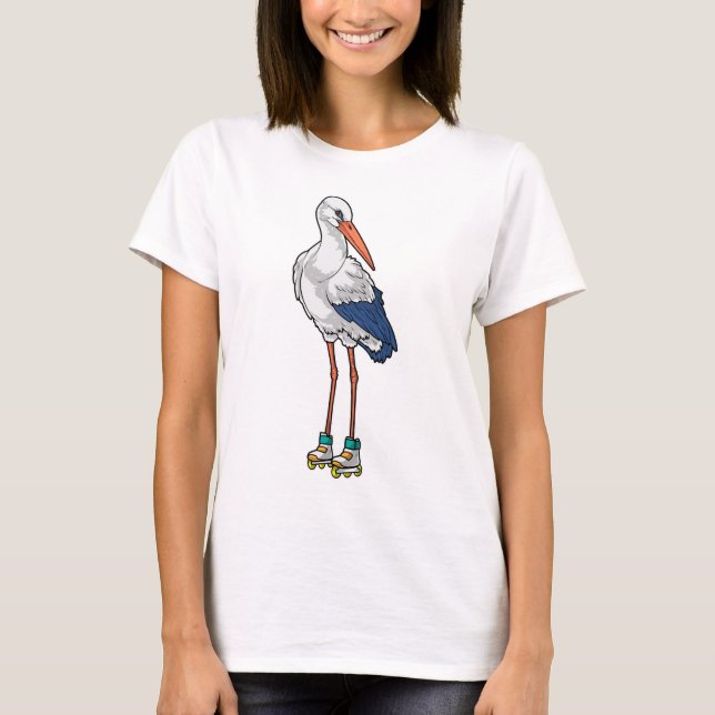 Stork Inline skating Inline skates Sports T-Shirt (Front)