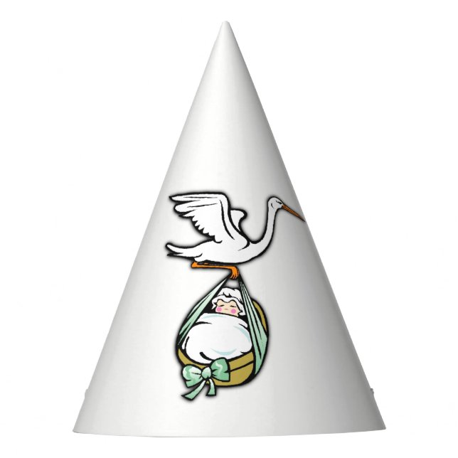  Stork is Bringing  Baby Party Hat (Front)