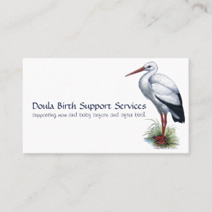 Stork Midwife Or Doula Birth Support Services Calling Card