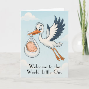 Stork Newborn Baby Card