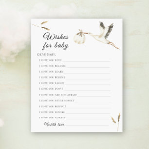Stork - Party game   wishes for baby game