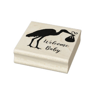 Stork Rubber Stamp