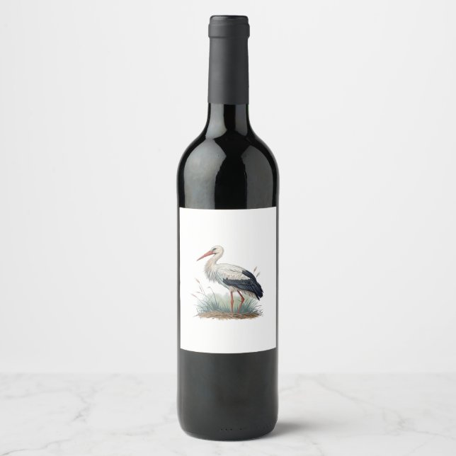 Stork Wine Label (Front)