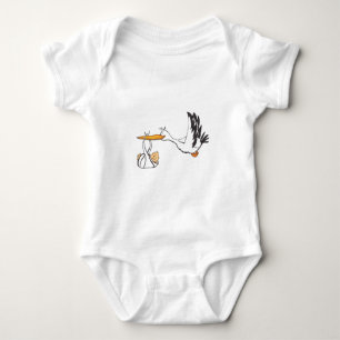 Stork with Baby - Gift for Parents to be Bodysuit