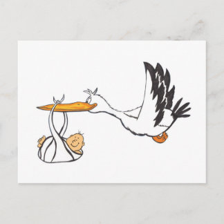 Stork with Baby - Gift for Parents to be Postcard