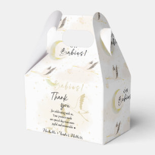 Storks Neutral, Oh Twin Babies  Favour Box