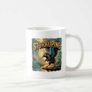 Storkupine Illustration – Stork Porcupine Funny Coffee Mug