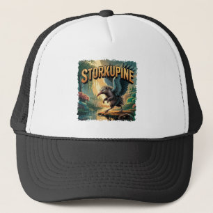 Storkupine Illustration – Stork Porcupine Funny Trucker Hat
