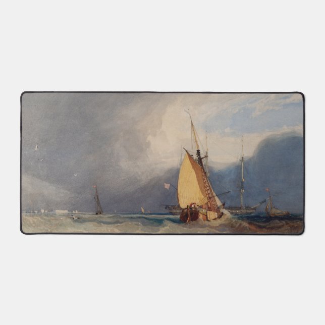 Storm Approaching 1830 Desk Mat (Front)