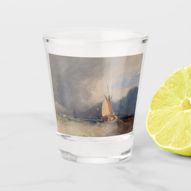 Storm Approaching 1830 Shot Glass (Front)