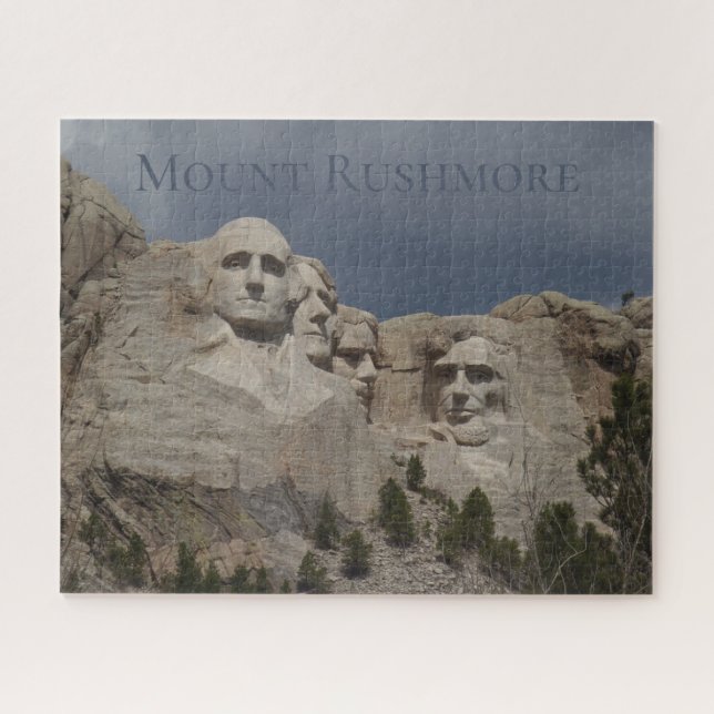 Storm Approaching Mount Rushmore Jigsaw Puzzle (Horizontal)