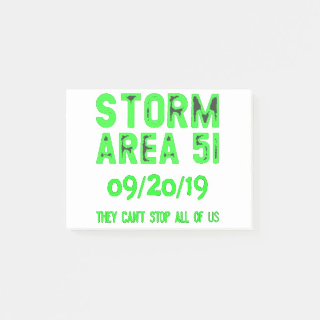 storm area 51 post-it notes (Front)