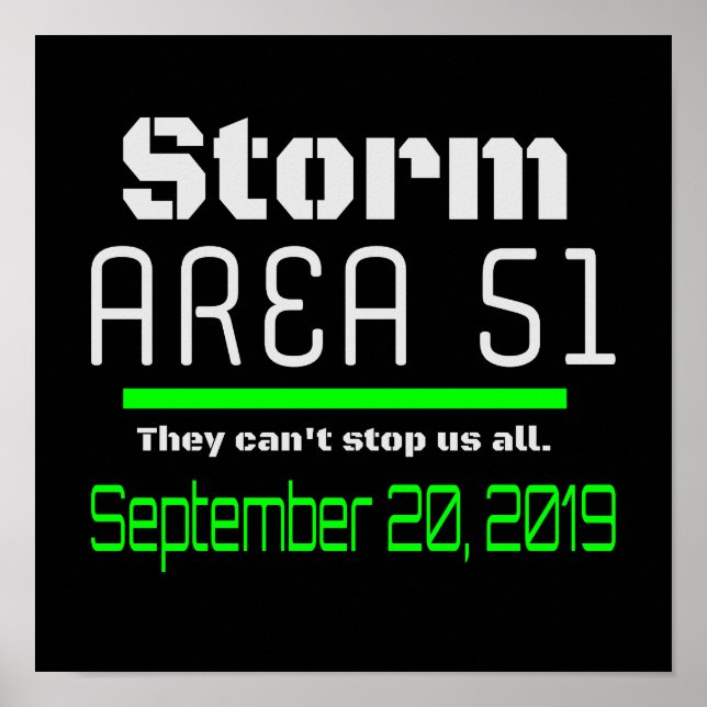 Storm Area 51 Sept 20 2019 Poster (Front)