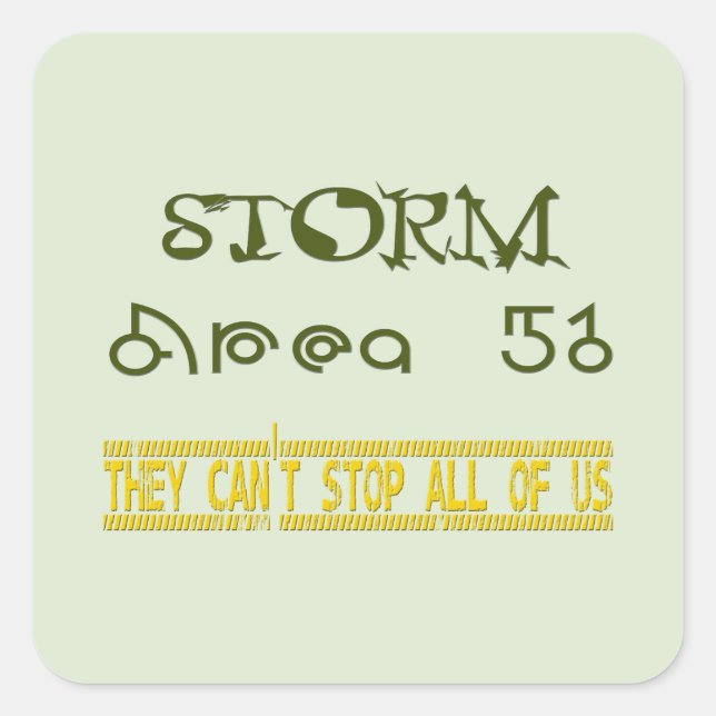 Storm Area 51 Square Sticker (Front)