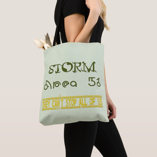 Storm Area 51 Tote Bag (Close Up)