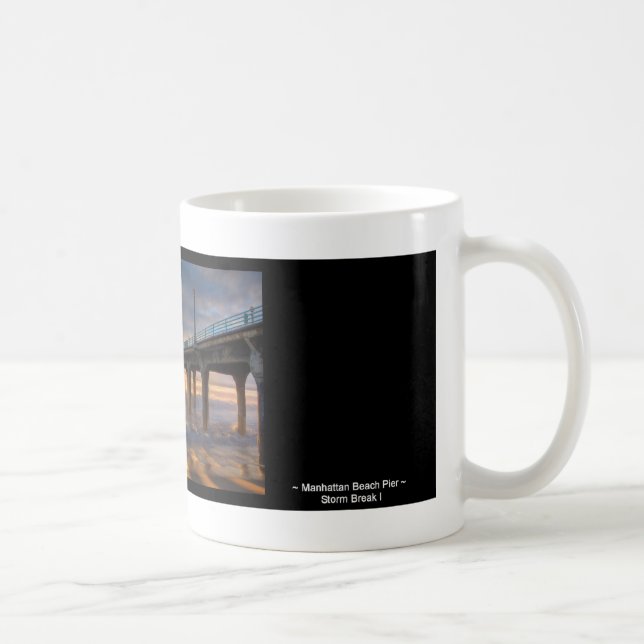 Storm Break I ~  Manhattan Beach Pier Coffee Mug (Right)