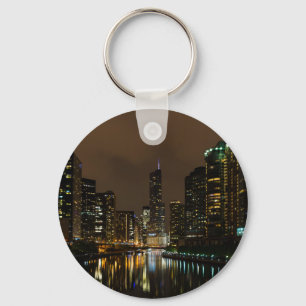 Storm Brewing Over Chicago Key Ring