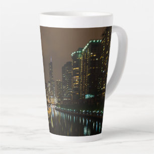 Storm Brewing Over Chicago Latte Mug