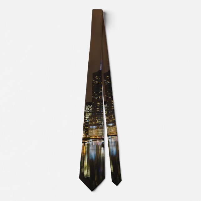 Storm Brewing Over Chicago Neck Tie (Front)