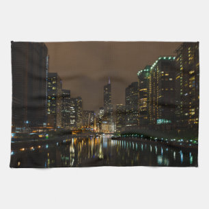 Storm Brewing Over Chicago Tea Towel