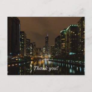 Storm Brewing Over Chicago Thank You Postcard