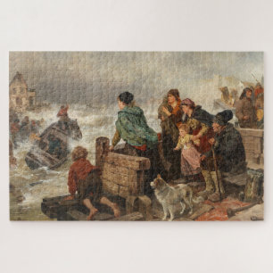 Storm by the Coast (by Rudolf Jordan) Jigsaw Puzzle