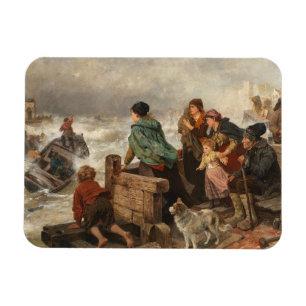 Storm by the Coast (by Rudolf Jordan) Magnet