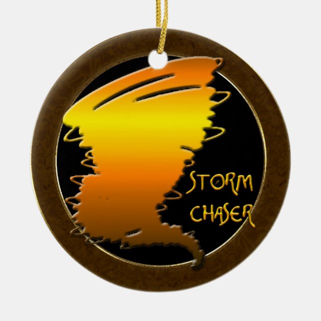 Storm Chaser Ceramic Ornament (Front)