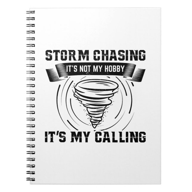 Storm Chaser Gifts | Storm Chasing Lightning Hobby Notebook (Front)