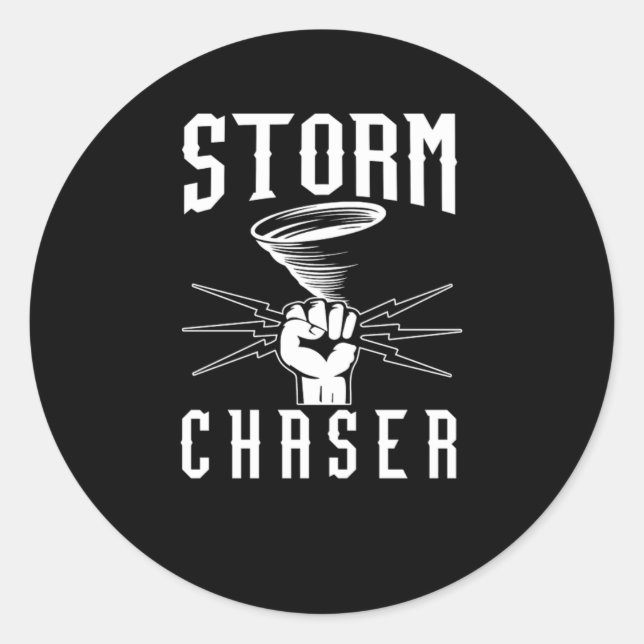 Storm Chaser Hurricane Tornado Chasing Wind Gift Classic Round Sticker (Front)
