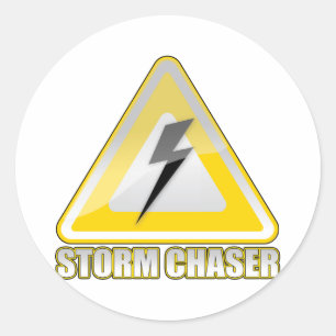 Storm Chaser Lightning 2 Classic Round Sticker