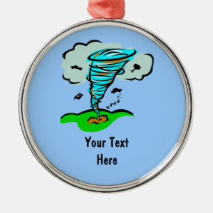 Storm Chaser Tornado Twister Weather Meteorology Metal Tree Decoration