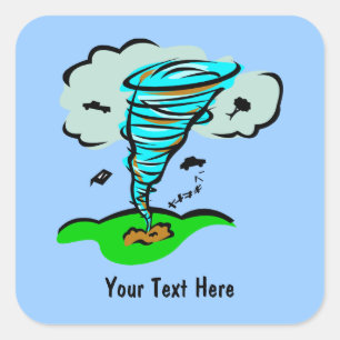 Storm Chaser Tornado Twister Weather Meteorology Square Sticker