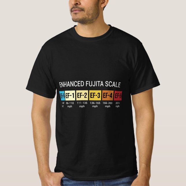 Storm Chasing Enhanced Fujita Scale Tornado Meteor T-Shirt (Front)