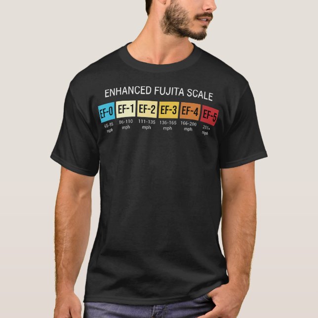 Storm Chasing Enhanced Fujita Scale Tornado Meteor T-Shirt (Front)