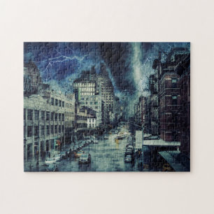 Storm City Destruction Jigsaw Puzzle